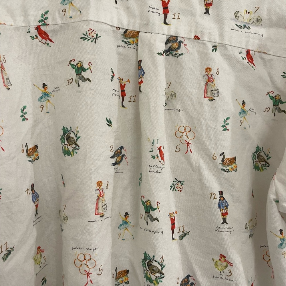 Petite Plume 12 Days Of Christmas‎ Mens Pajama Button Up Shirt - Picture 5 of 5